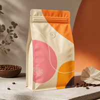 Emballage de 500g de grains de café torréfiés en stratifié PET AL PE pour les lignes de vente au détail des torréfacteurs