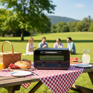 Four à pizza électrique pour fêtes en plein air 420 ℃   Pierre à pizza haute température chauffée pour la cuisson à domicile - Product Image 1