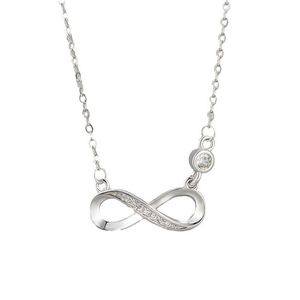 Silver Color Infinity 8 Word Zircon Jewelry Sets for Women <b>Necklace</b> Bracelet Earrings <b>Matching</b> Statement Jewelry Gifts - Product Image 5