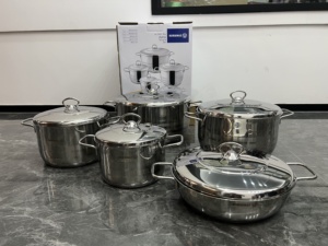 Set di Pentole in Acciaio Inox da 10 Pezzi, Stile Turco, 20/24/28/28/32cm, per Uso Domestico e Set Regalo, Utensili da Cucina - Product Image 6