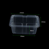 Boîtes en plastique PET transparentes rectangulaires jetables avec couvercles, gaufrage personnalisable pour l'emballage de fruits frais, de légumes et de sucre