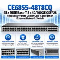 CE6855-48T8CQ Commutateur Ethernet d'agrégation de centre de données haute densité 48x10GE Base-T 8x40/100GE QSFP28
