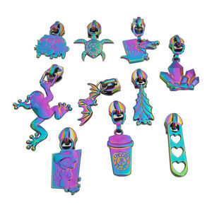 Tirazip in Metallo Personalizzato con Logo, Design in Lega per Borse # 5 Cursori per Cerniere in Nylon per Borse - Product Image 2