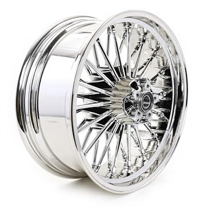 Rin Cromado ZCLH de 18 Pulgadas con Radios Gruesos para Modelos Softail <span class=keywords><strong>Fat</strong></span> Boy Dyna Street <span class=keywords><strong>Bob</strong></span> 2006-2017, Hecho en China - Product Image 1