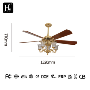 Ventilateur de plafond pour restaurant européen avec télécommande, nouveau design d'éclairage, ventilateur de plafond - Product Image 3