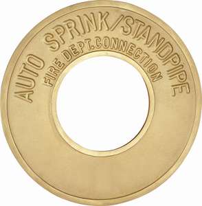 แผ่นกลมผนังทองเหลือง2.5 "หรือ4" สำหรับการเชื่อมต่อแผนกดับเพลิง - Product Image 1