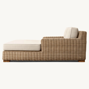 Sillón de Ratán Impermeable de Lujo Moderno para Piscina, Tumbona para Exteriores, Cama Solar para Playa - Product Image 3