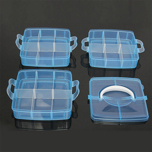 Caja de almacenamiento transparente de PVC de alta calidad, contenedor de 3 capas con 18 compartimentos, organizador de cuentas de joyería - Product Image 5