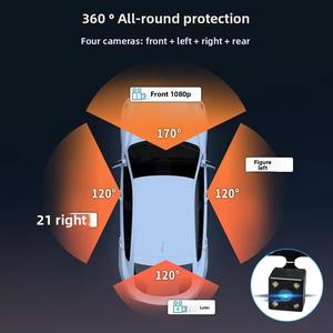 4 Channel Dash Cam Car 360 Degree Dashcam FHD 1080P Front Rear Inner Left and Right with <strong>3</strong> Inch IPS Display - Product Image 2