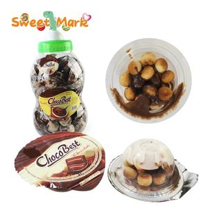 Botella de pezón de bocadillos <span class=keywords><strong>para</strong></span> niños empaquetada sólida con salsa de chocolate con leche y taza de galletas - Product Image 1