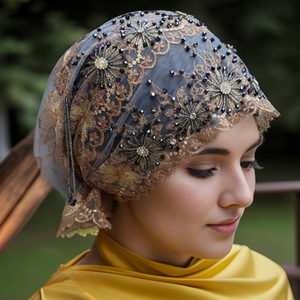 Moda <span class=keywords><strong>mujer</strong></span> sombrero musulmán Hijab turbante gorras algodón sólido flor pañuelo sombreros suave elástico Islam árabe cabeza abrigo capó - Product Image 1