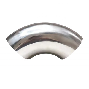 כיתה סניטרית 304 נירוסטה 90-המרפק מראה חיצוני ליטוש הטבעה ריתוך בהיר אביזרי צינור מעקה - Product Image 4