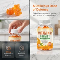 Gommes à la vitamine C saveur orange, complément alimentaire pour le soutien immunitaire, bien-être quotidien pour adultes, marque privée, formule personnalisée OEM