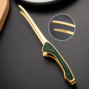 Pinzas para barbacoa de acero inoxidable 430, anti-quemaduras, antideslizantes, estilo coreano brillante, pinzas para carne, pinzas para buffet - Product Image 2