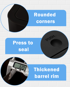 Set di 3 Secchi Sottili da 10L con Coperchio a Scatto, Bidone <span class=keywords><strong>Salvaspazio</strong></span> in PP per Casa/Ufficio, Adatto per Scrivanie/Armadi - Product Image 3