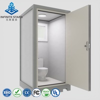Toilet Modular Portabel Kecil, Kamar Mandi Modern, Toilet untuk Bangunan yang Sudah Ada, Perkemahan, Taman, Toilet Umum