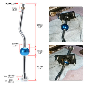 Palanca de cambio de marchas para coche BZ 206 99-00, perilla de aleación de aluminio M10X1.25 para Peugeot 206 99-00, resistente al óxido - Product Image 4