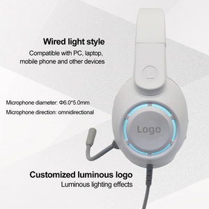 Tùy Chỉnh Đơn Giản Màu Trắng Sáng Có Dây USB Tai Nghe Tiếng Ồn Hủy Bỏ PC Máy Tính Xách Tay Tai Nghe Với Mic - Product Image 4