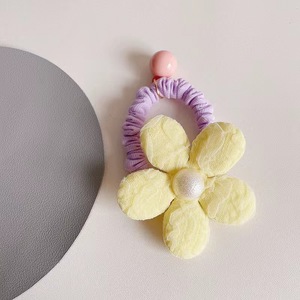 Nuevas diademas para el cabello de estilo otoñal para niñas, bandas elásticas que no dañan el cabello, diademas de tela con flores para niñas, moños para el cabello, coletas. - Product Image 4
