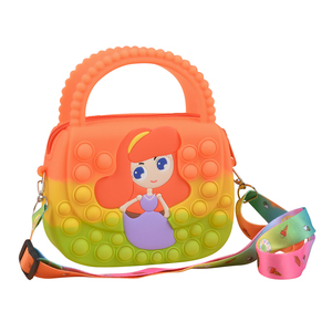 Sac de messager de haute qualité pour enfants dessin animé silicone téléphone portable fidget push bubble <span class=keywords><strong>pop</strong></span> itting sac porte-monnaie pour fille - Product Image 1