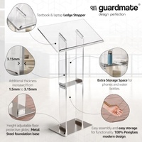 Support de podium de chaire en acrylique, pupilles portables modernes ultra claires pour les églises, les pasteurs, les pupilles modernes