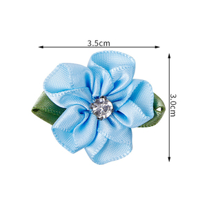 Mafolen-<span class=keywords><strong>Lazo</strong></span> decorativo de colores puros hecho a mano, <span class=keywords><strong>lazo</strong></span> de poliéster satinado <span class=keywords><strong>con</strong></span> rosas y flores, <span class=keywords><strong>con</strong></span> diamantes de imitación - Product Image 6