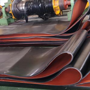<strong>Flat</strong> Low Friction Rubber <strong>Conveyor</strong> <strong>Belt</strong> Bare Top and Bottom <strong>Used</strong> for Steel or Wood Surfaces - Product Image 1