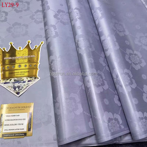 LY29 Vente en gros 100% Coton Robe Bazin Riche Brode Homme Comme Pour Femme Tissu <span class=keywords><strong>de</strong></span> Broderie Tissu <span class=keywords><strong>de</strong></span> Haute Qualité Peigné Tissé - Product Image 5