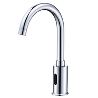 Robinet de cuisine moderne monotrou en laiton 0.5gpm mitigeur chromé poli robinets de lavabo à capteur infrarouge sans contact