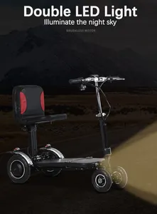 Scooter électrique plié à 3 roues scooter électrique transporteur de personnes âgées scooter de mobilité