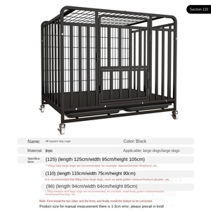Cage pour chiens robuste et pliable en métal, grande taille, pour extérieur, en acier inoxydable, avec double porte verrouillable, idéale pour les chiens très anxieux - Product Image 4
