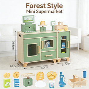 Ensemble de cuisine de jeu de rôle personnalisé, réfrigérateur, ustensiles de cuisine, jeu, jouets en <span class=keywords><strong>bois</strong></span> pour enfants - Product Image 6