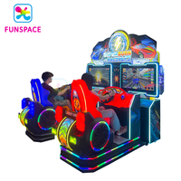 Jeu vidéo d'arcade Funspace à pièces simulateur de conduite Machine de jeu de course dynamique pour deux personnes pour Game Center