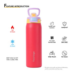 Factory Direct Sale 18/8 Stainless Steel Vacuum Kids Bottles 22oz Metal <b>Double</b> <b>Wall</b> Portable Flasks LFGB Approval - Product Image 4
