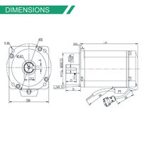Moteur Fulling 80mm 48v 220v 750w Ip65 Plusieurs résolutions disponibles Encodeur incrémental Servo Moters avec contrôleur