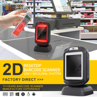 Escáner de Códigos de Barras Xincode de Alta Calidad, 2D, de Escritorio, para Tabletas, Lector de Códigos QR Omnidireccional para Supermercados