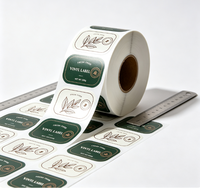 Autocollant en vinyle adhésif imperméable avec logo imprimé personnalisé pour l'emballage alimentaire, les bonbons, l'huile d'olive, les collations, les sandwichs, les étiquettes de produits