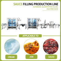 Ligne de production de remplissage de sauce automatique Mayonnaise Ketchup Confiture Vinaigrette Pâte de chili Machine de remplissage de pâte Système personnalisé