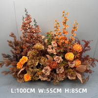 Décoration de sol pour allée de mariage en rangée de fleurs artificielles en soie DIY, taille et couleur personnalisables en gros pour l'aménagement de scène