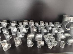 Nam nữ mạ kẽm gang phụ kiện GL phụ kiện BSP bspt NPT khuỷu tay 50mm thép không gỉ chéo kẽm mạ thấp - Product Image 5