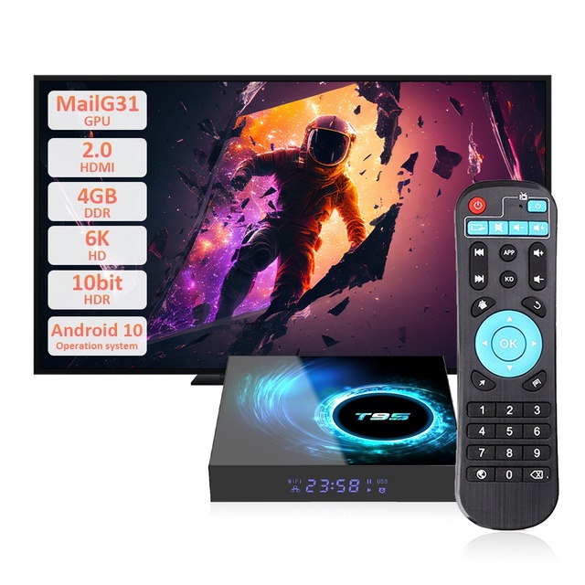 T95 H616 Android 10.0 4K TV Box Quad Core 2.4G 5G Dual Wifi 2GB 4GB Ram 16GB 32GB 64GB 128GB Rom Set Top Box T95 T95 Plus T95Q