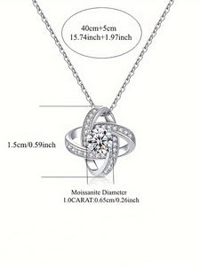 <span class=keywords><strong>Gioiello</strong></span> pregiato S925 collana pendente in <span class=keywords><strong>argento</strong></span> Sterling da donna Moissanite gioielli con diamanti - Product Image 2