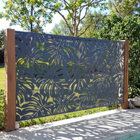 Paravent décoratif moderne en métal découpé au laser en forme de branche d'arbre pour jardin, clôture de terrasse, séparation de terrains, taille personnalisable