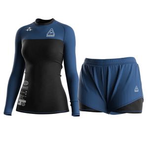 Ensemble Rashguard et Short MMA Anti-Transpiration pour Femme, Coutures Plates, Coupe de Compression pour Entraînement à Haute Intensité - Product Image 1