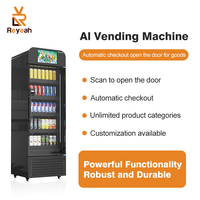 Paiement automatique par carte de crédit commerciale Distributeur automatique visuel Wifi AI Serrure de distributeur automatique de réfrigérateur intelligent avec écran