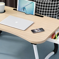 Table pliante portable pour ordinateur portable avec tiroir, pour lit et canapé, vente en gros OEM ODM