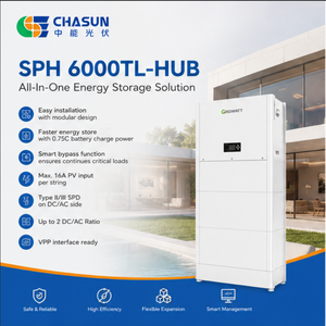 อินเวอร์เตอร์ไฮบริดออลอินวัน CHASUN 6000W <span class=keywords><strong>SPH</strong></span> 6000TL-HUB พร้อมระบบ ESS 2 MPPT 16A IP20 <span class=keywords><strong>0</strong></span>.75C รับประกัน 10 ปี กำลังไฟสูงสุด - Product Image 1