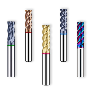 Azzkor anello colorato 2 4 flauti fresa in carburo di tungsteno dimensioni pollici HRC50/55/58/60/65/70 fresa quadrata Fresas in magazzino - Product Image 1