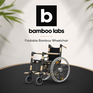 Silla de Ruedas Plegable de Bambú Ligera y Portátil, Ecológica, Sostenible, Impermeable, con Capacidad de 120 kg, Ayuda de Movilidad para Viajes - Product Image 1
