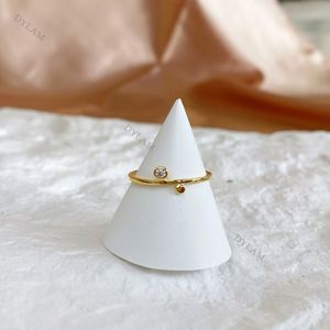 Dylam Simple Geometric <b>Dainty</b> Minimalist 925 Sterling Silver Jewelry Silver <b>Ring</b> Music Symbol Engagement <b>Ring</b> for Women Girls - Product Image 2